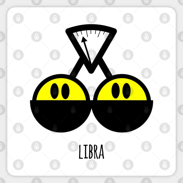 Horoscope - Cute zodiac – Libra (white) Sticker by LiveForever